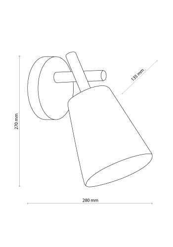 TK Vaio vglampe - natur hr stof og tr