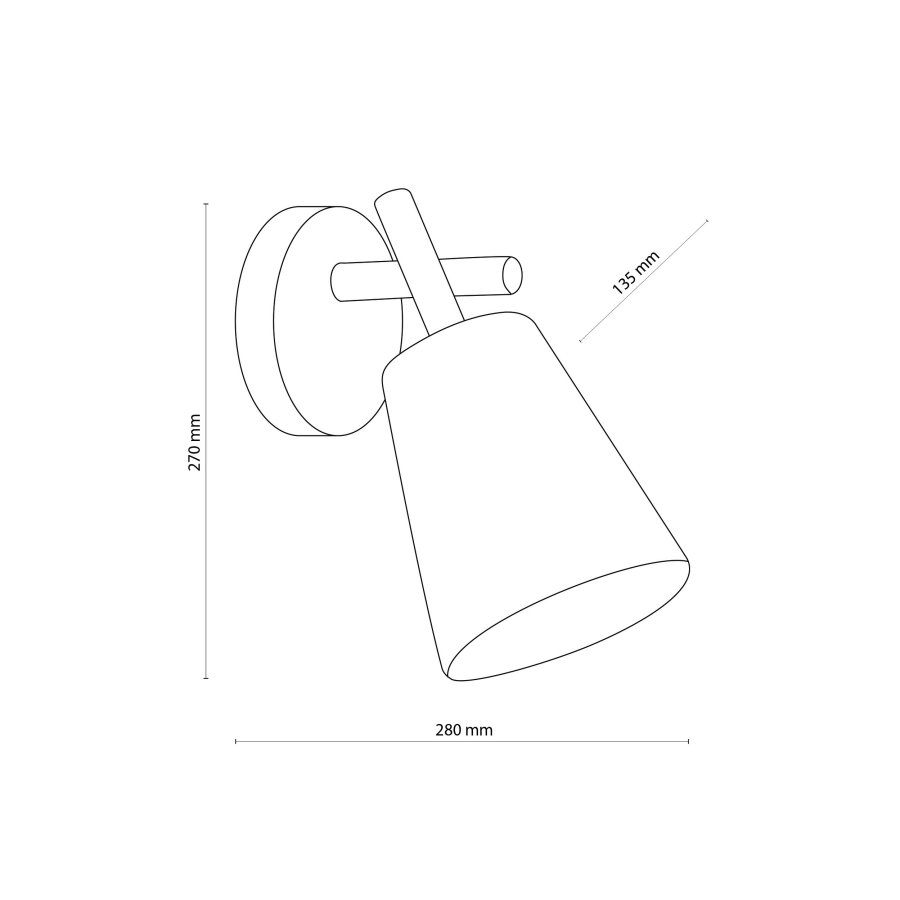 TK Vaio vglampe - natur hr stof og tr