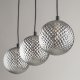 TK Elena loftlampe, m. 3 skrme - grafit glas og sort metal