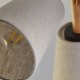 TK Vaio loftlampe, m. 3 skrme - natur hr stof, tr og metal