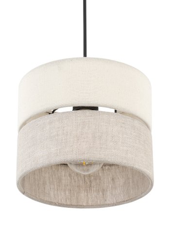 TK Eco loftlampe 200, rund - natur stof og natur fyrretr