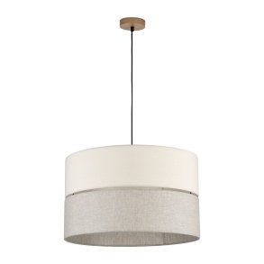TK Eco loftlampe 380, rund - natur stof og natur fyrretr