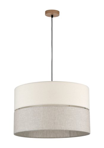 TK Eco loftlampe, rund - natur stof og natur fyrretr