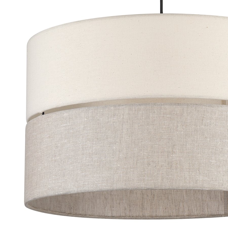 TK Eco loftlampe 380, rund - natur stof og natur fyrretr
