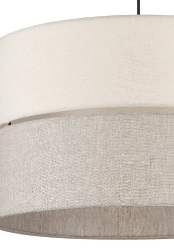 TK Eco loftlampe, rund - natur stof og natur fyrretr