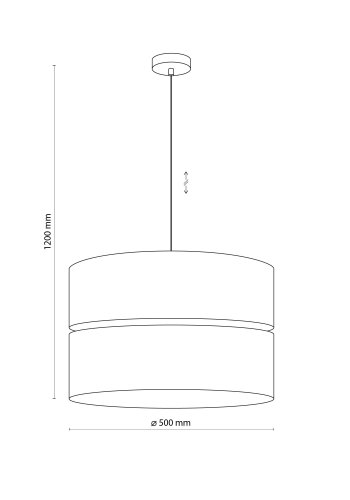 TK Eco loftlampe, rund - natur stof og natur fyrretr