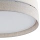 TK Eco loftlampe, rund - natur stof og hvid metal