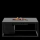 COSI FIRES Cosiloft 120 lounge ildbord, rektangulr - sort aluminium (120x80)