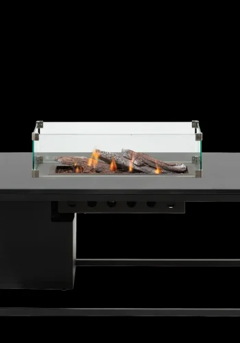 COSI FIRES Cosiloft 120 lounge ildbord, rektangulr - sort aluminium (120x80)