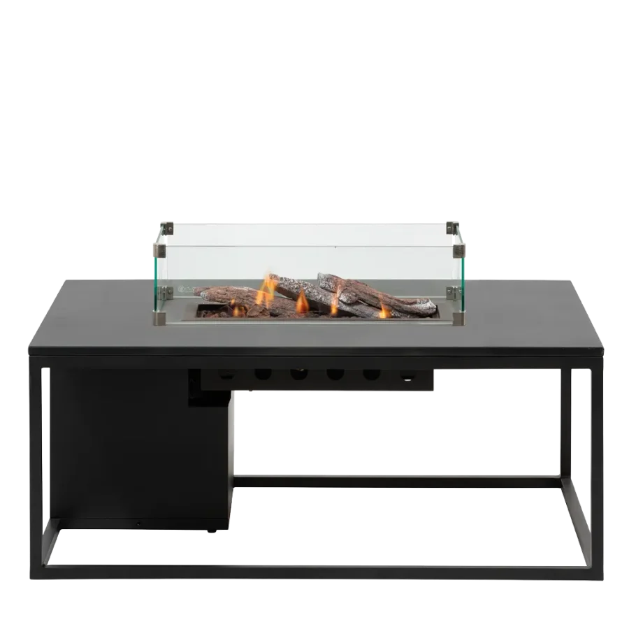 COSI FIRES Cosiloft 120 lounge ildbord, rektangulr - sort aluminium (120x80)