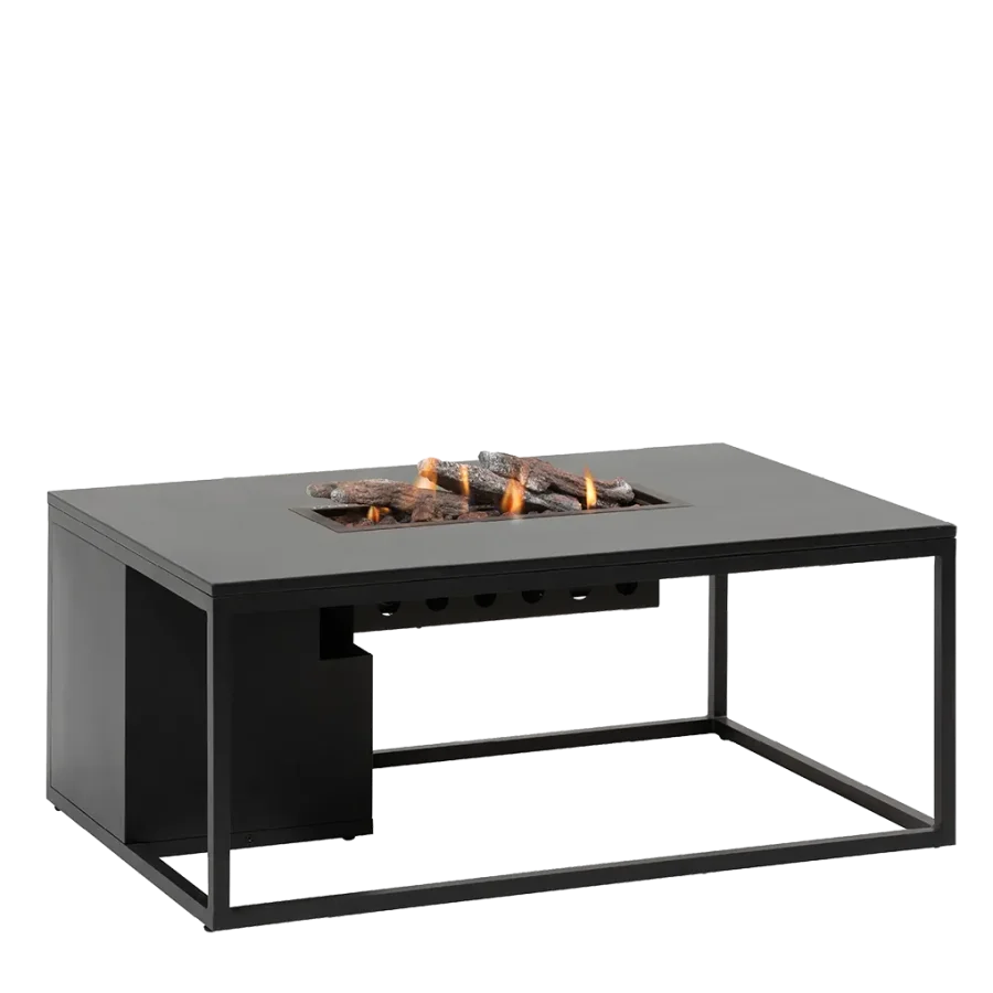 COSI FIRES Cosiloft 120 lounge ildbord, rektangulr - sort aluminium (120x80)