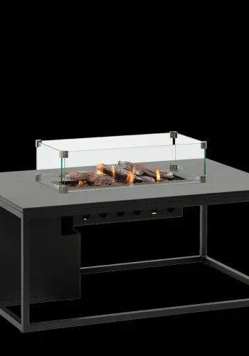 COSI FIRES Cosiloft 120 lounge ildbord, rektangulr - sort aluminium (120x80)