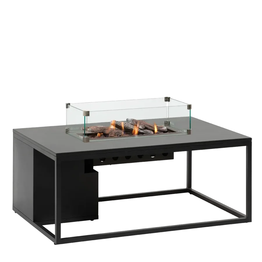 COSI FIRES Cosiloft 120 lounge ildbord, rektangulr - sort aluminium (120x80)