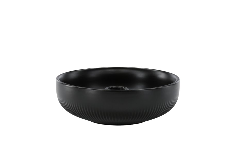 VENTURE DESIGN Posh lysestage, rund - mat sort stentj (B18x6)