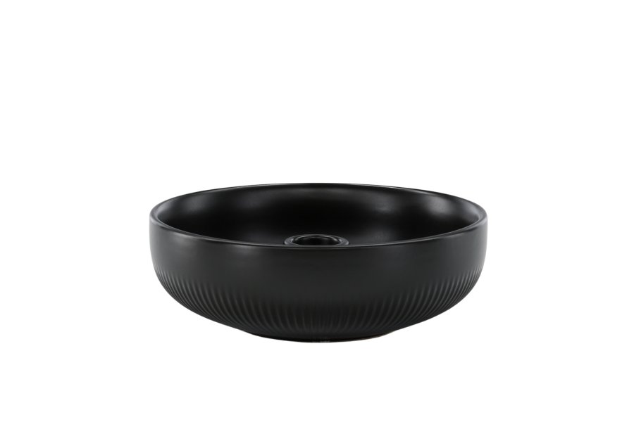 VENTURE DESIGN Posh lysestage, rund - mat sort stentj (B18x6)