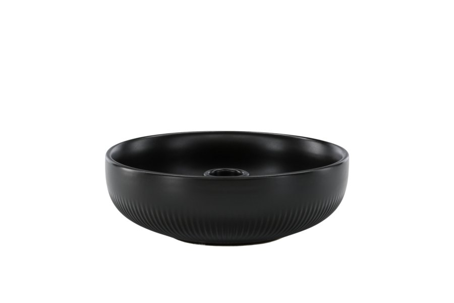 VENTURE DESIGN Posh lysestage, rund - mat sort stentj (B18x6)