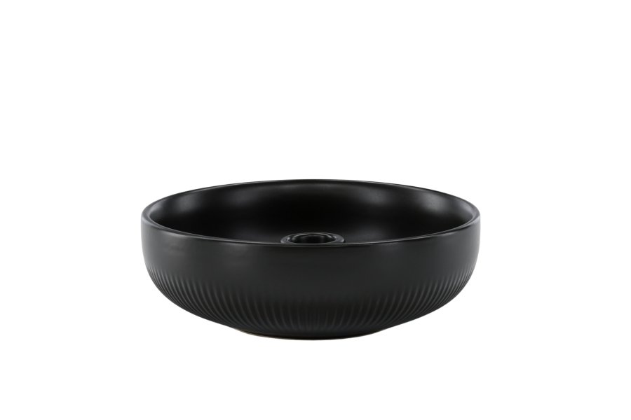 VENTURE DESIGN Posh lysestage, rund - mat sort stentj (B18x6)