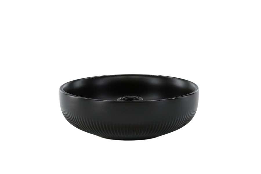 VENTURE DESIGN Posh lysestage, rund - mat sort stentj (B18x6)