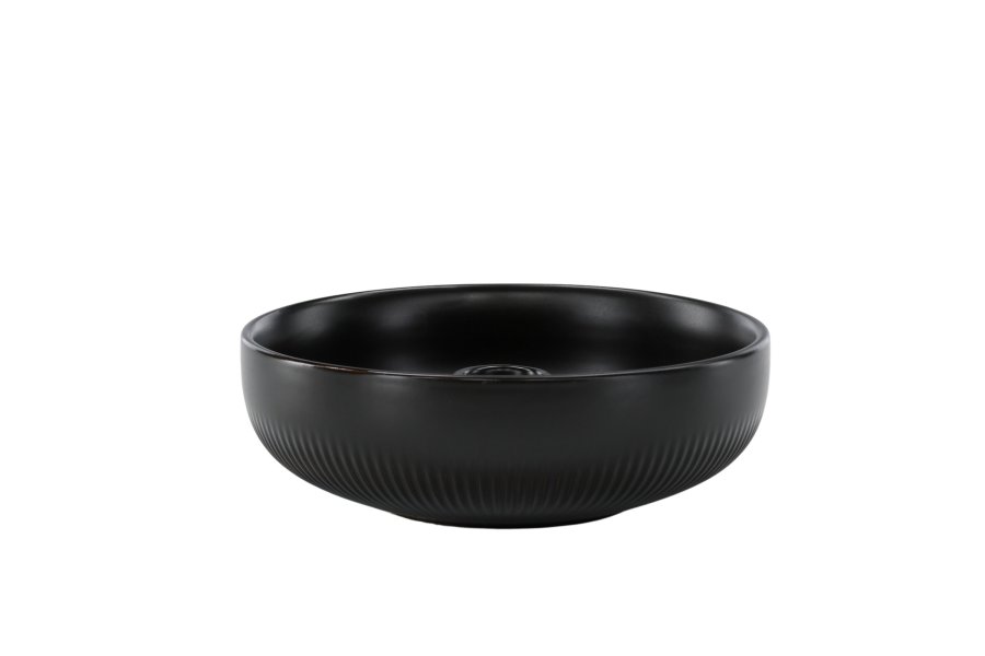 VENTURE DESIGN Posh lysestage, rund - mat sort stentj (B18x6)