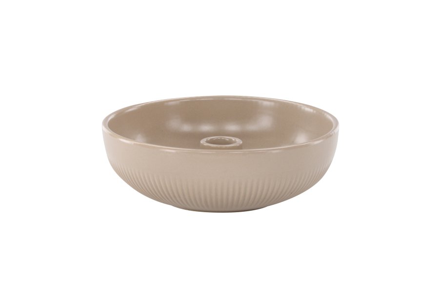 VENTURE DESIGN Posh lysestage, rund - beige stentj (B18x6)