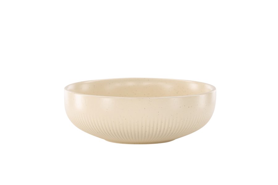 VENTURE DESIGN Posh lysestage, rund - beige/sorte prikker stentj (B18x6)