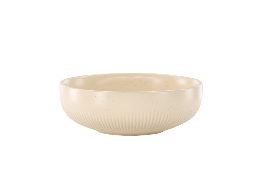 VENTURE DESIGN Posh lysestage, rund - beige/sorte prikker stentj (B18x6)