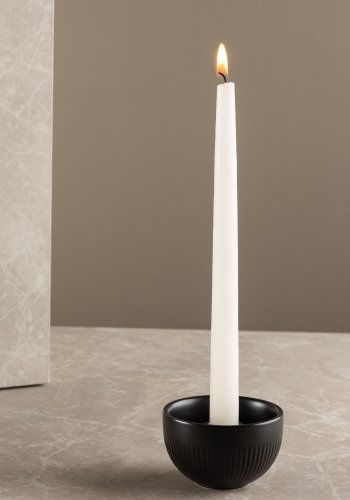 VENTURE DESIGN Posh lysestage, rund - mat sort stentj (B9xH6)