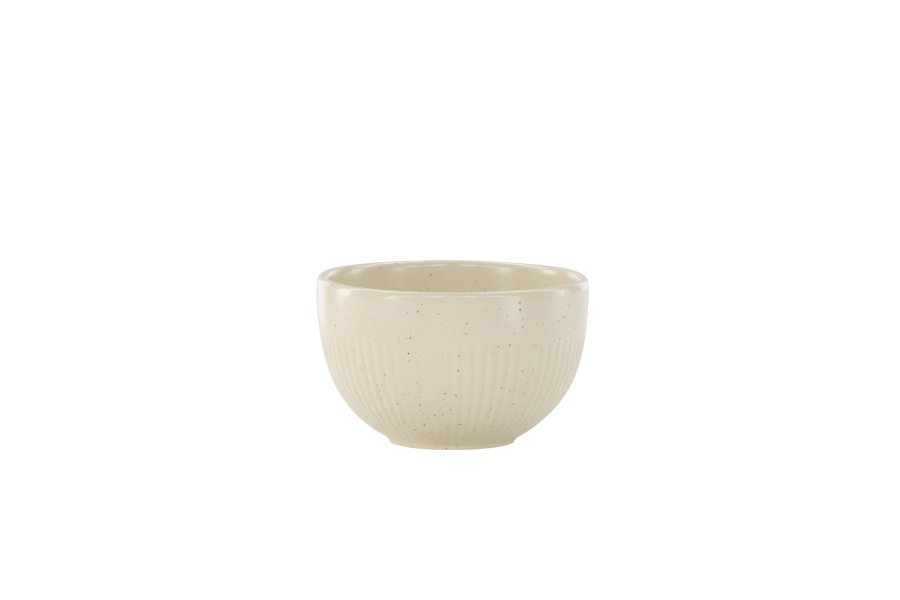 VENTURE DESIGN Posh lysestage, rund - beige/sorte prikker stentj (B9x6)