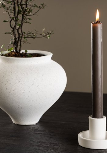 VENTURE DESIGN Ceco lysestage, rund - hvid Colour Clay (B11xH6)