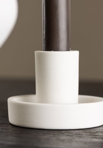 VENTURE DESIGN Ceco lysestage, rund - hvid Colour Clay (B11xH6)