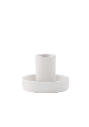 VENTURE DESIGN Ceco lysestage, rund - hvid Colour Clay (B11xH6)