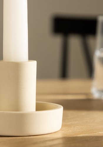 VENTURE DESIGN Ceco lysestage, rund - beige Colour Clay (B11xH6)