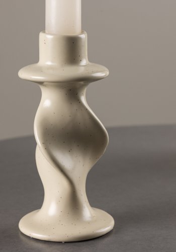 VENTURE DESIGN Glory lysestage - beige/prikker stentj (D6xH12)