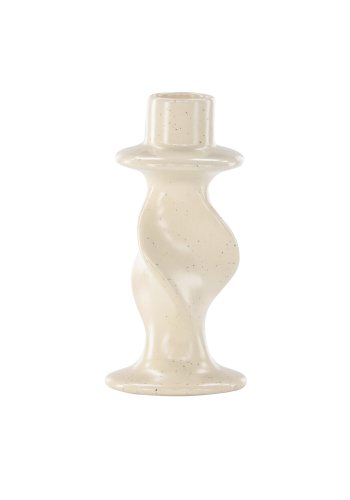 VENTURE DESIGN Glory lysestage - beige/prikker stentj (D6xH12)