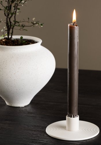 VENTURE DESIGN Dian lysestage - hvid farve ler (12xH4)