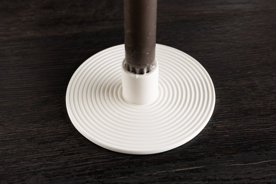 VENTURE DESIGN Dian lysestage - hvid farve ler (12xH4)