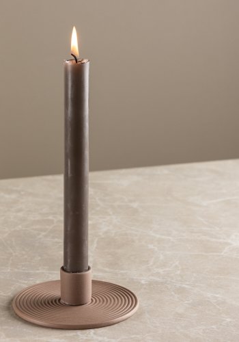 VENTURE DESIGN Dian lysestage, rund - brun Colour Clay (B12xH4)