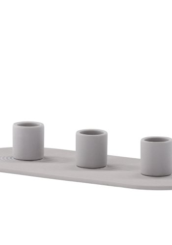 VENTURE DESIGN Dian lysestage, oval - gr farve ler (4x24x10,5)