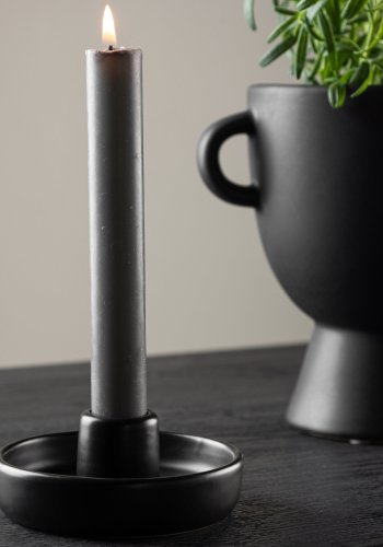 VENTURE DESIGN Otis lysestage, rund - sort stentj (11xH5)