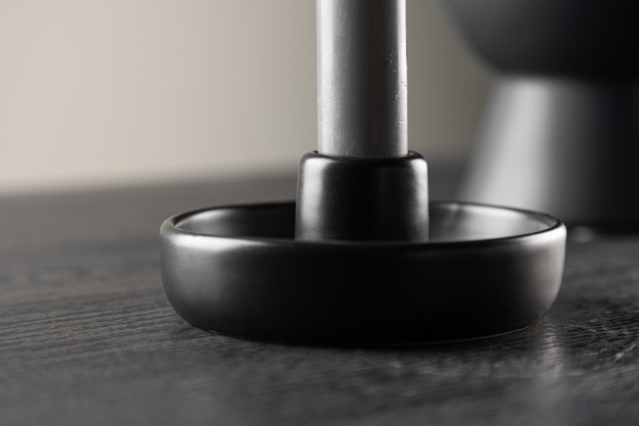 VENTURE DESIGN Otis lysestage, rund - sort stentj (11xH5)