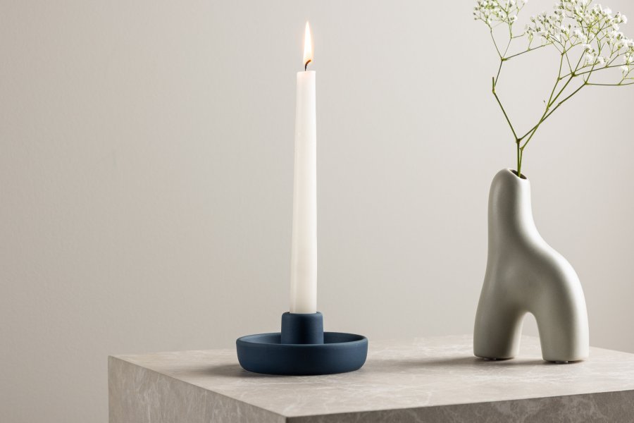 VENTURE DESIGN Otis lysestage, rund - mrkebl stentj (B11xH5)