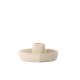 VENTURE DESIGN Otis lysestage, rund - beige/gr stentj (B11xH5)