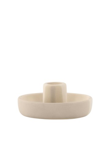 VENTURE DESIGN Otis lysestage, rund - beige/gr stentj (B11xH5)