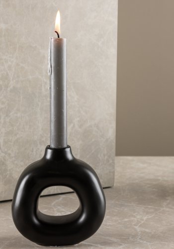 VENTURE DESIGN Judi lysestage - mat sort stentj (13x6x13H)