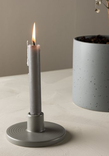 VENTURE DESIGN Bette lysestage, rund - gr stentj (B12xH5)