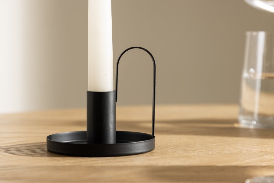 VENTURE DESIGN Crai lysestage - mat sort jern (D2xH9xB10)