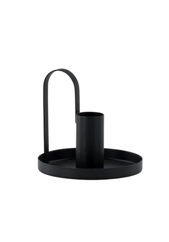 VENTURE DESIGN Crai lysestage - mat sort jern (D2xH9xB10)