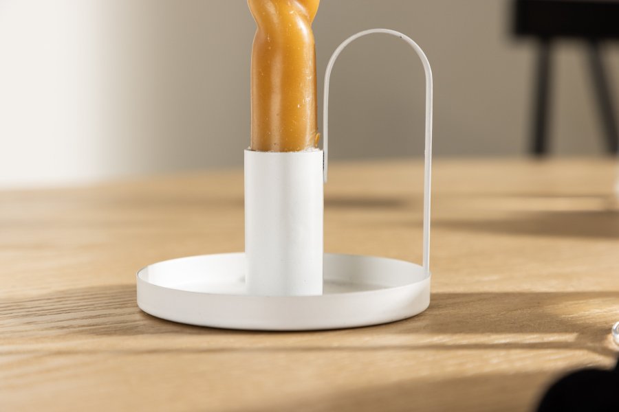 VENTURE DESIGN Crai lysestage - mat hvid jern (D2xH9xB10)