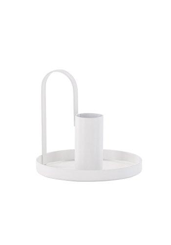 VENTURE DESIGN Crai lysestage - mat hvid jern (D2xH9xB10)