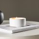 VENTURE DESIGN Douglas duftlys, rund - 25% sojavoks, 25% paraffin, hvid keramik (D13xH6)